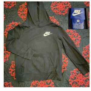 Nike Black Hoodie with Red and White Details